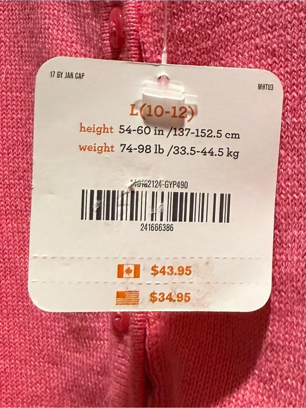 Gymboree Pink Button-Front Girls Cardigan Sweater